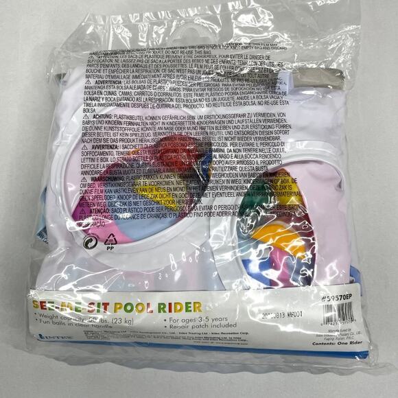 New The Wet Set Pink Hippo Pool Rider Floatie - Picture 3 of 3